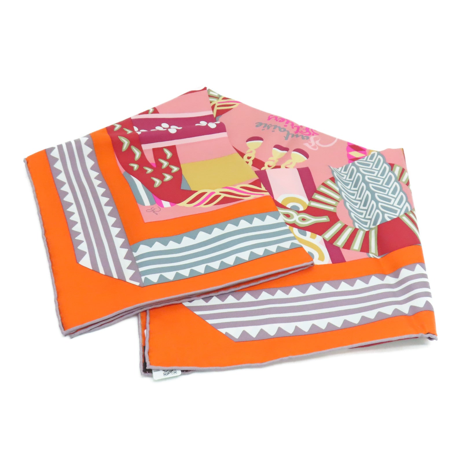 HERMES 丝质Scarf 90x90丝巾橙色
