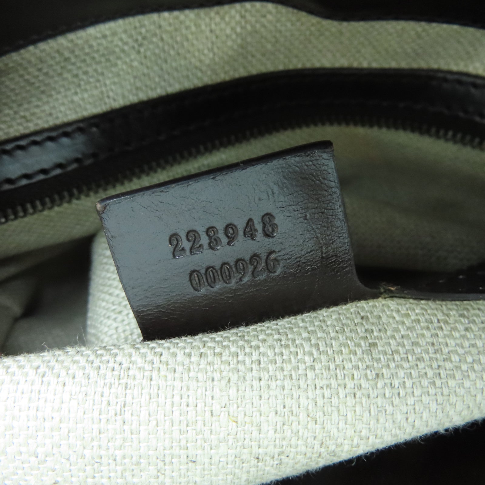 GUCCI Canvas Hand Bag Gold Buckle Hand Bag Brown/Light Brown