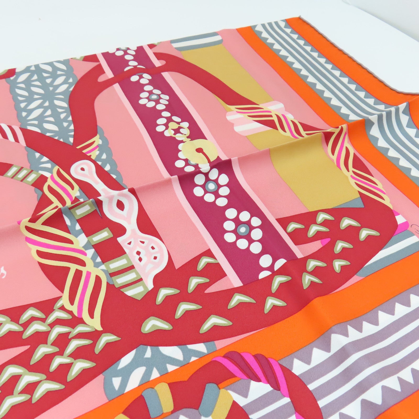 HERMES 丝质Scarf 90x90丝巾橙色