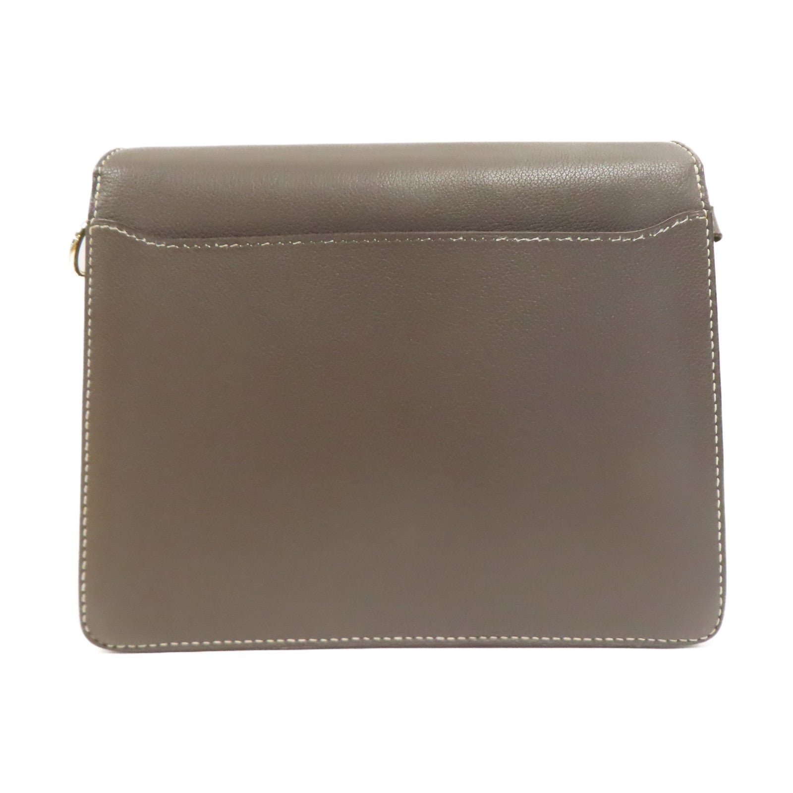 HERMES Evercolor皮革Roulis 23金扣肩背袋錫灰色