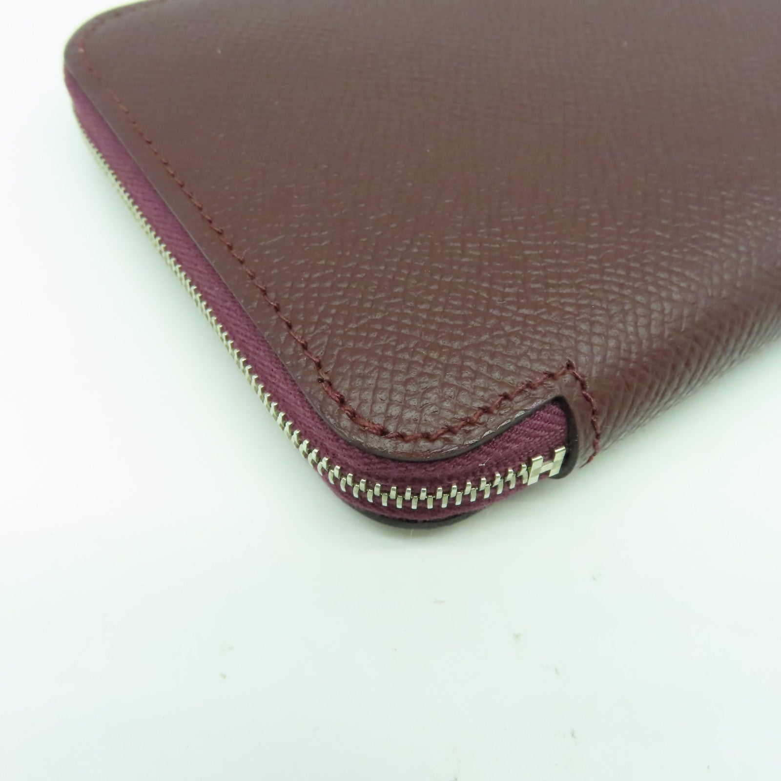 HERMES Epsom皮革Silkin Long Wallet銀扣長錢包愛馬仕紅色