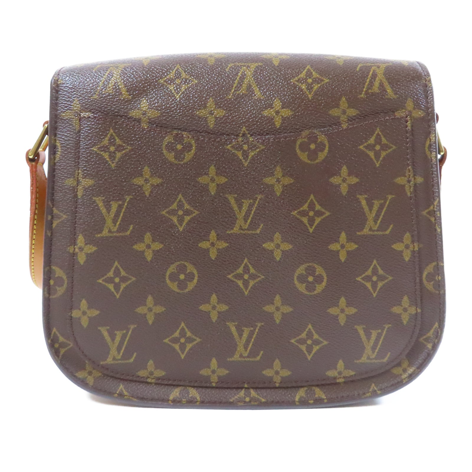 LOUIS VUITTON Monogram Saint Cloud金扣肩背袋啡色