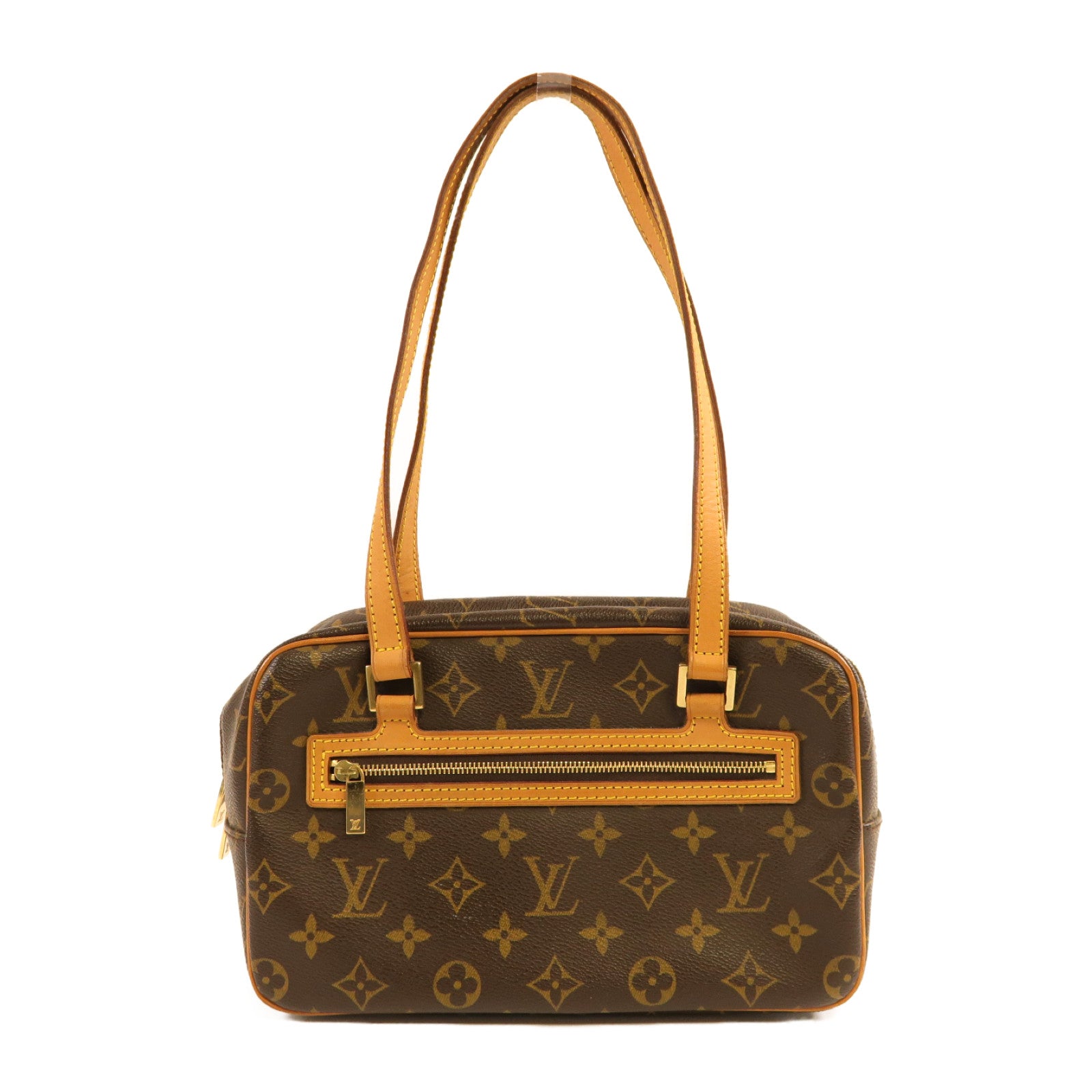 LOUIS VUITTON Monogram Cite MM金扣肩背袋啡色