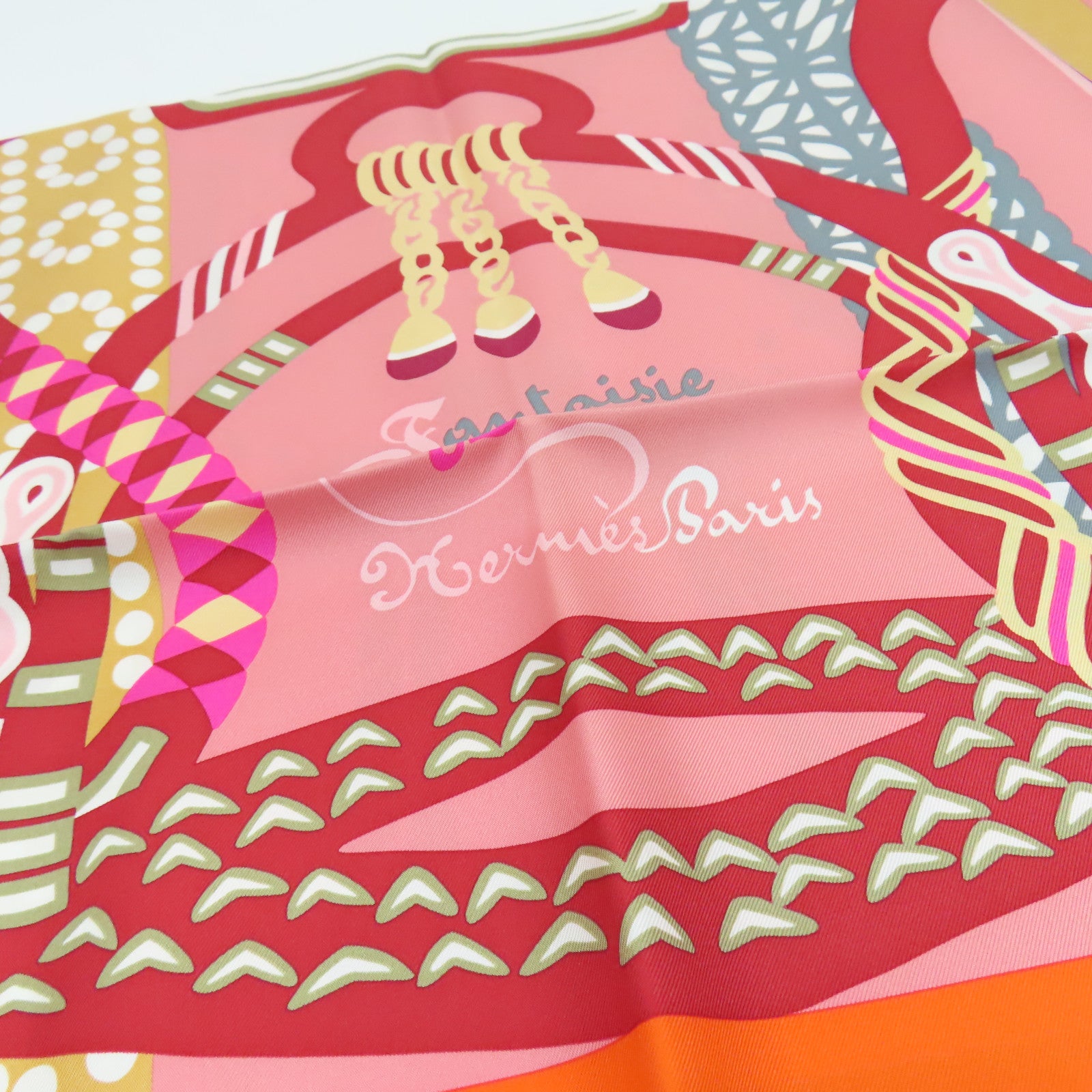 HERMES 丝质Scarf 90x90丝巾橙色