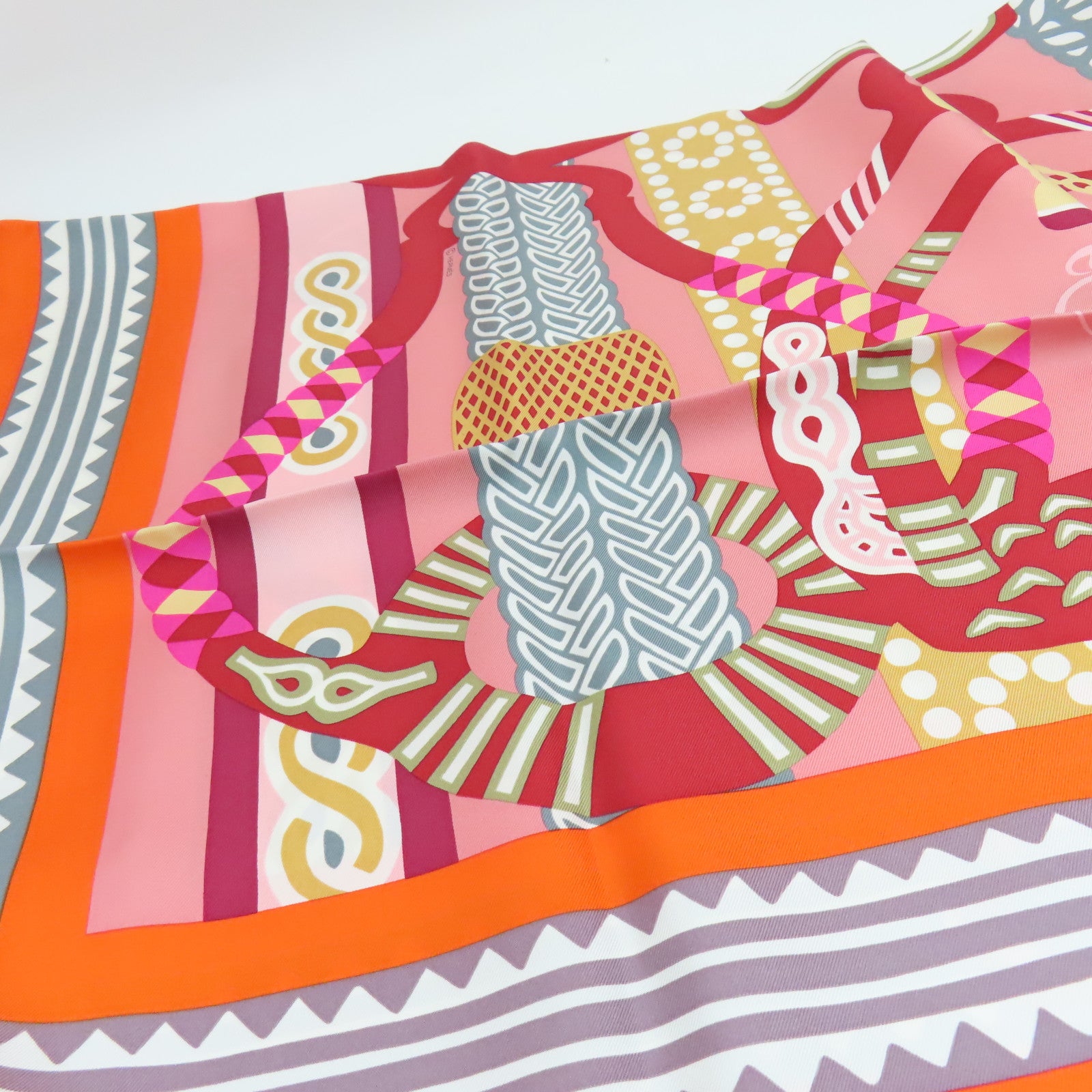 HERMES 丝质Scarf 90x90丝巾橙色