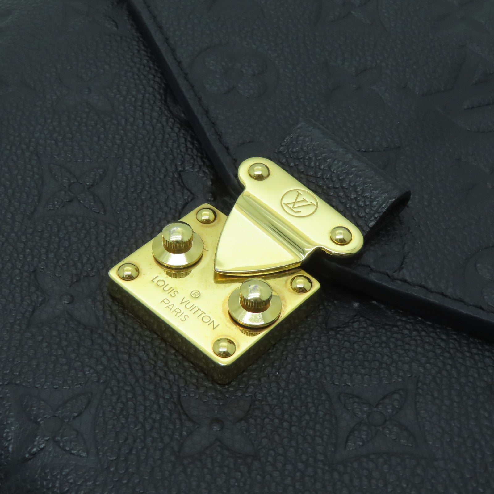 LOUIS VUITTON Monogram Empreinte Pochette Metis金扣手挽肩背兩用袋黑色