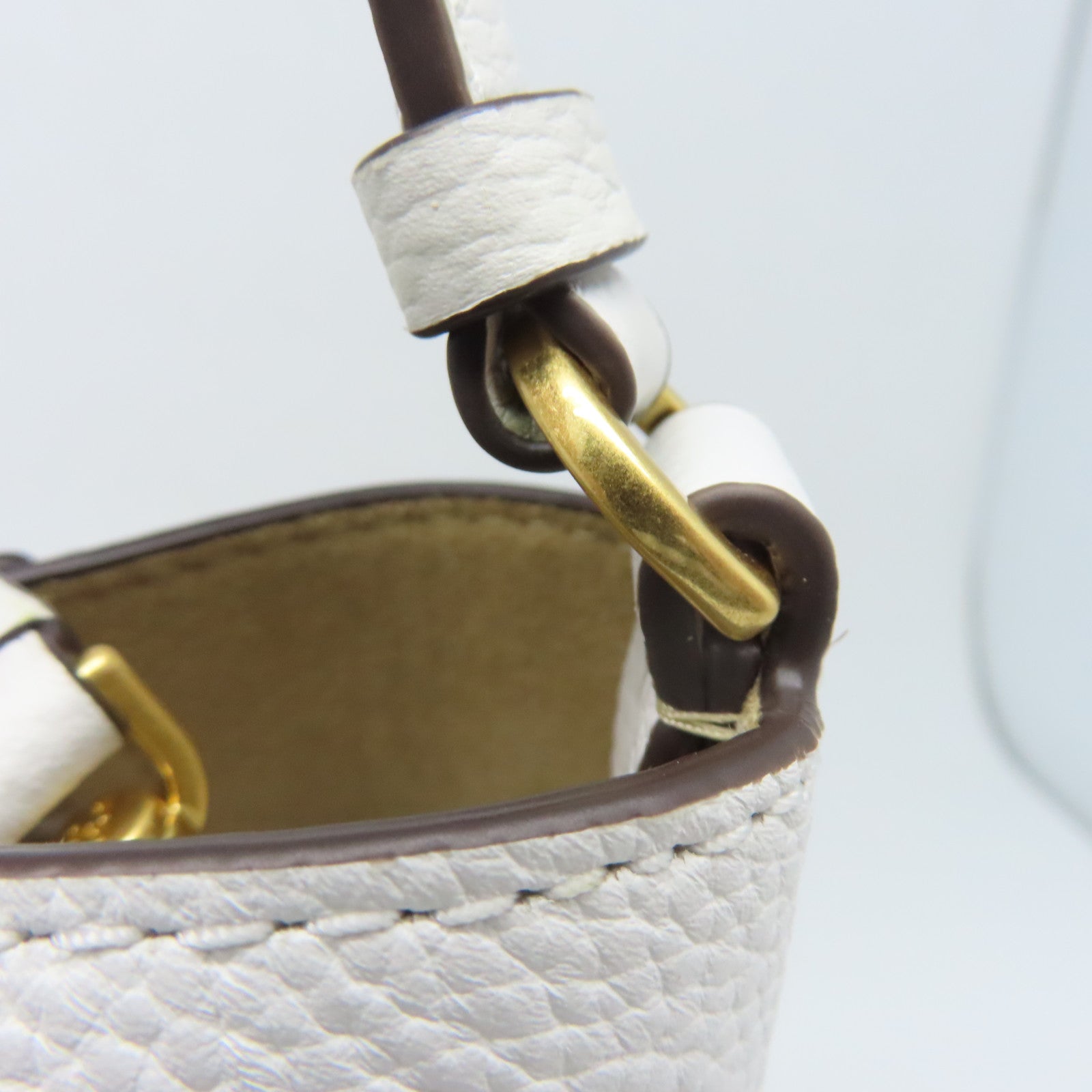 Tory Burch 牛皮皮革2 Way Shoulder金扣手挽肩背兩用袋白色