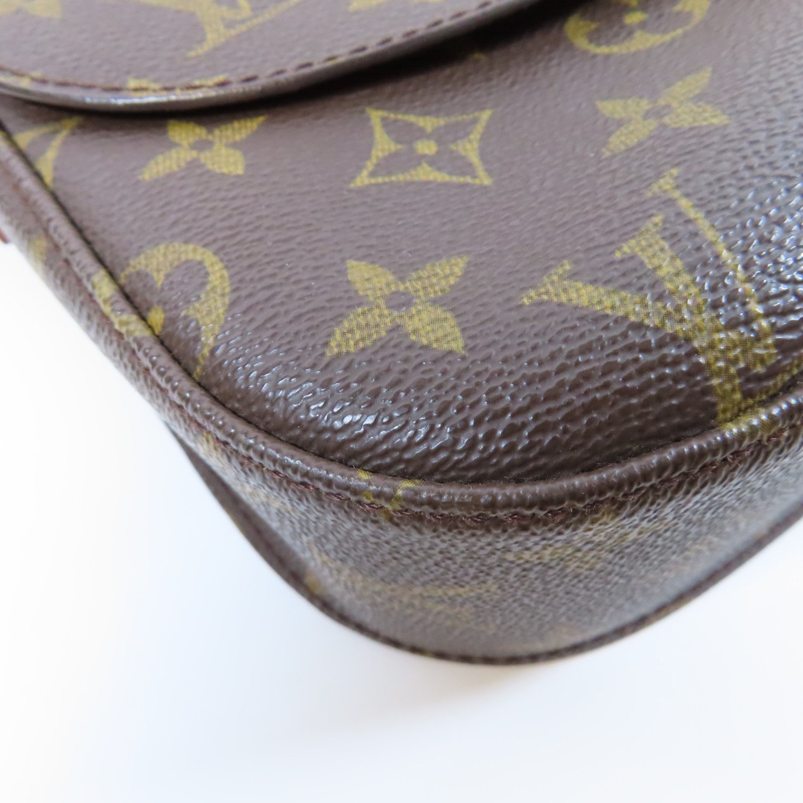 LOUIS VUITTON Monogram Saint Cloud金扣肩背袋啡色