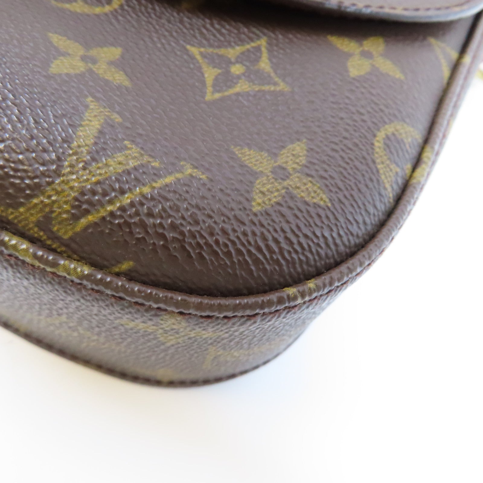 LOUIS VUITTON Monogram Saint Cloud金扣肩背袋啡色