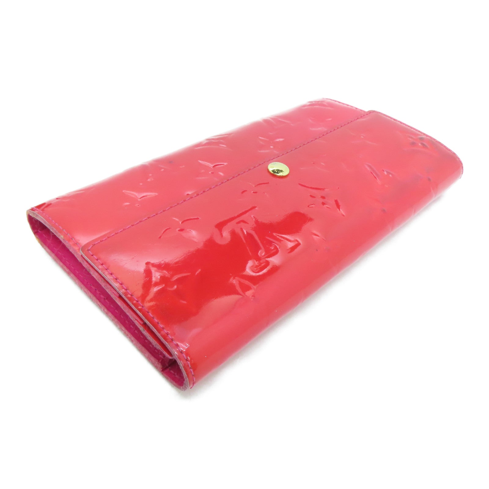 LOUIS VUITTON 【激減優惠】Venis Long Wallet金扣長錢包紅色
