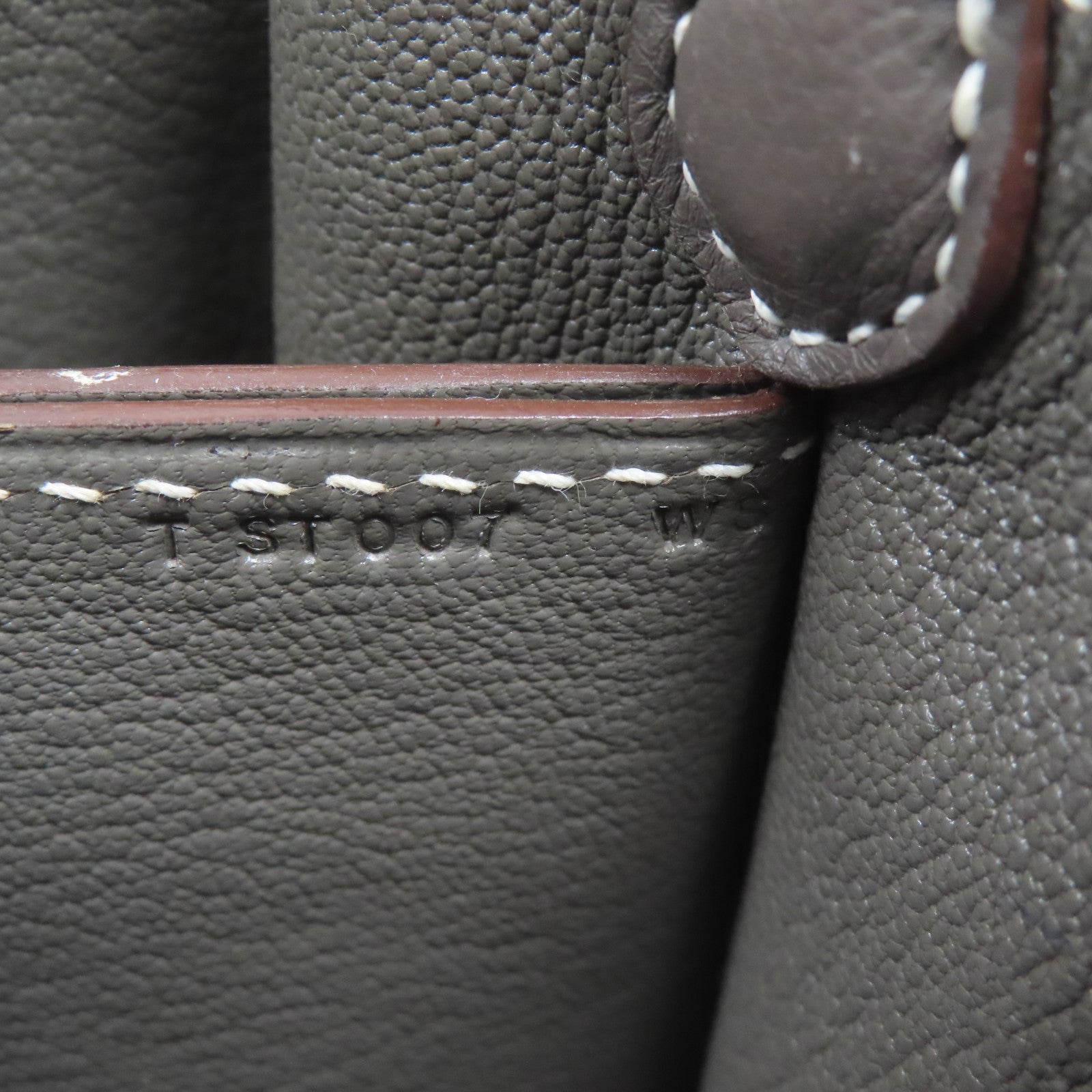 HERMES Evercolor皮革Roulis 23金扣肩背袋錫灰色