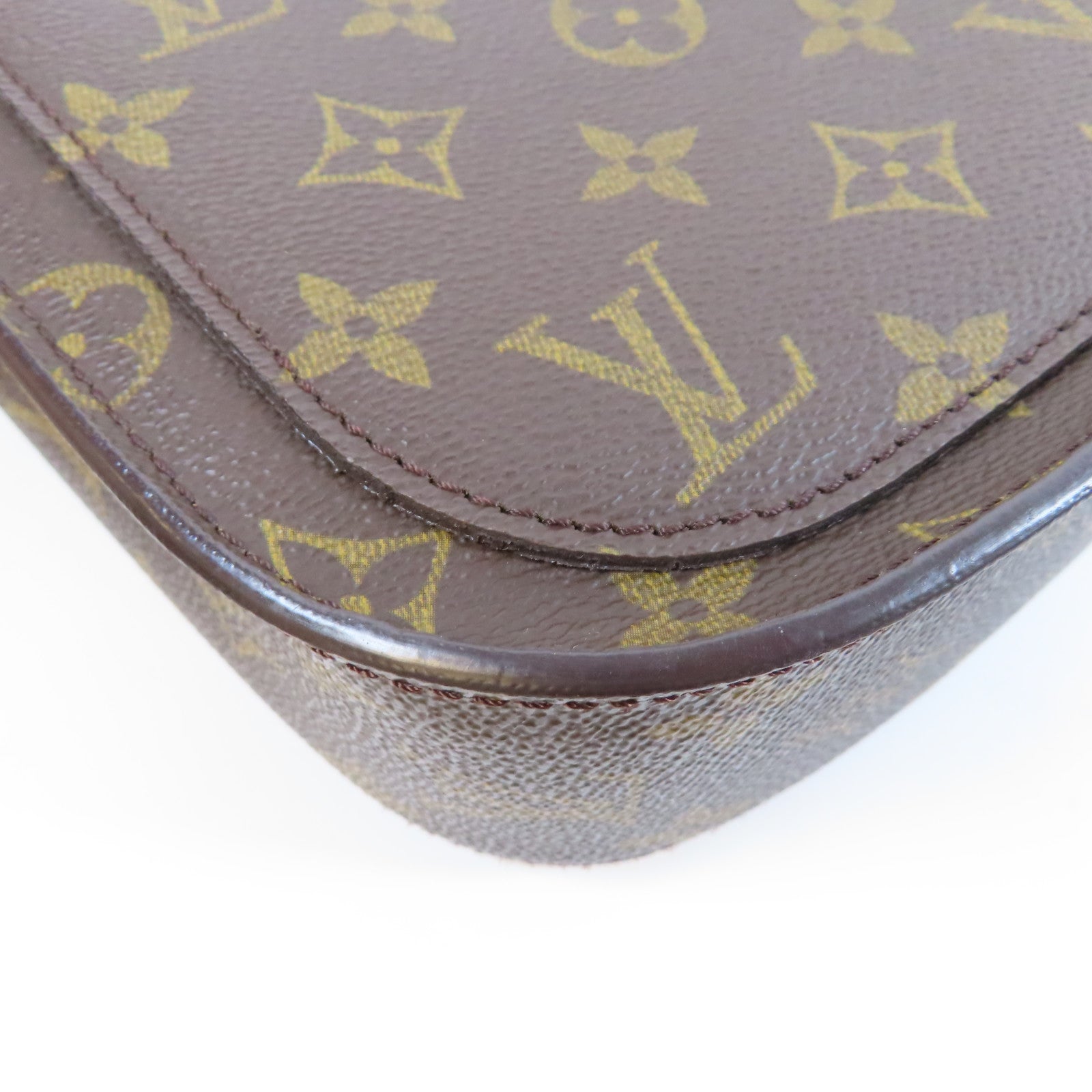 LOUIS VUITTON Monogram Saint Cloud金扣肩背袋啡色