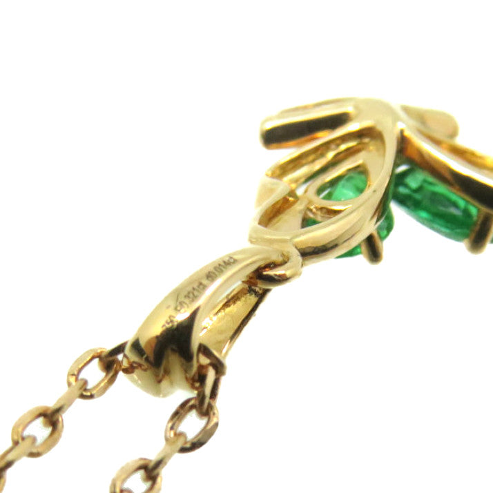 JEWELRY 【激減優惠】18K玫瑰金/0.32ct綠寶石/0.01ct鑽石Emerald Necklace項鏈