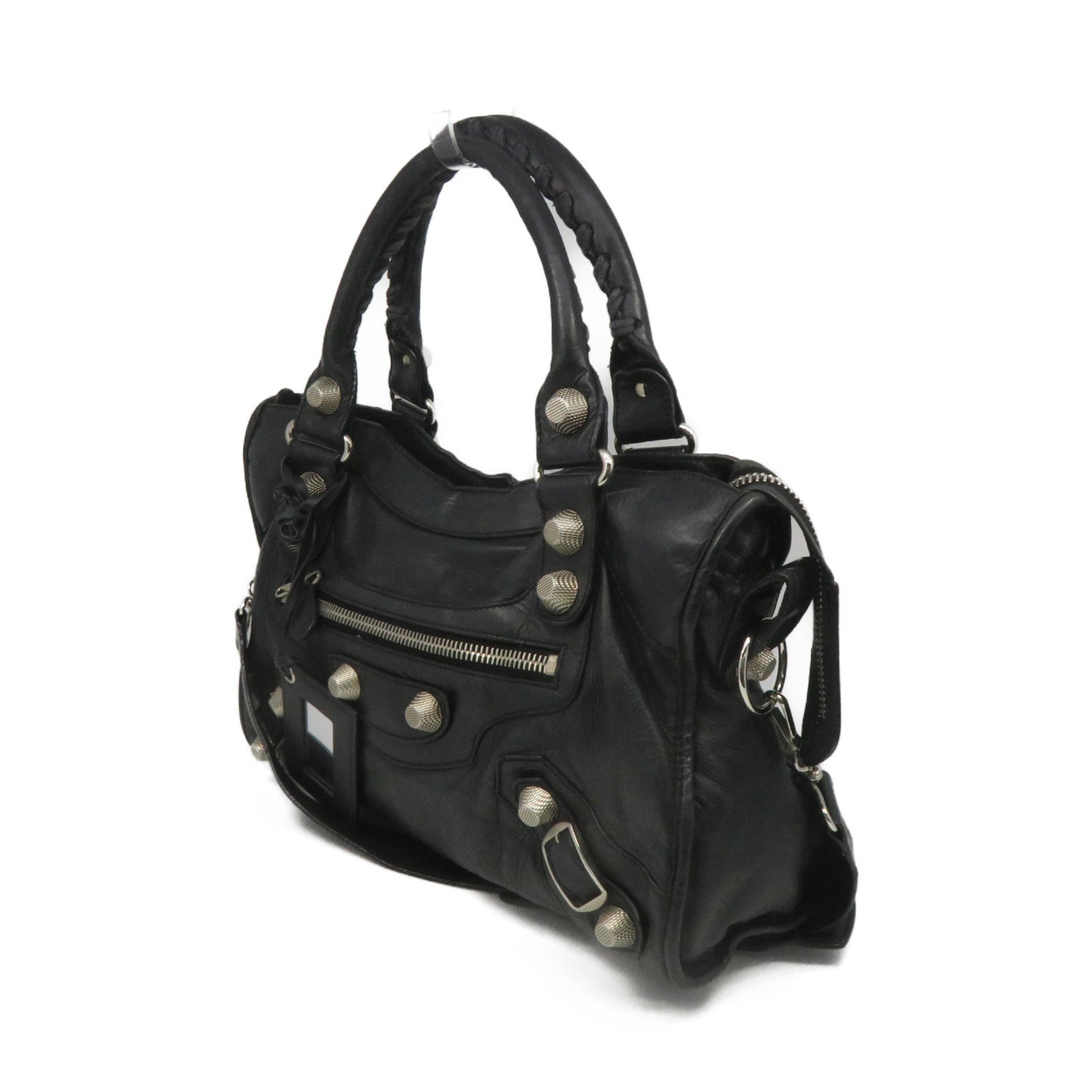BALENCIAGA 牛皮皮革Giant City 2Way Shoulder Bag手挽肩背两用袋黑色