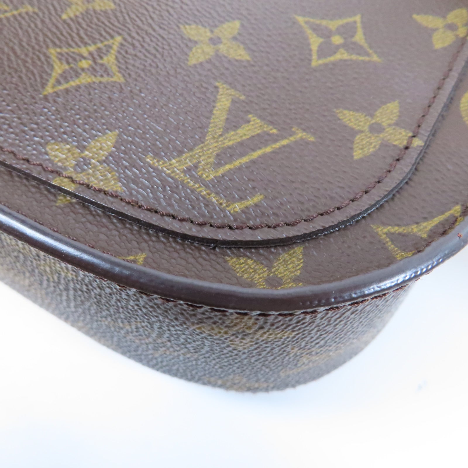 LOUIS VUITTON Monogram Saint Cloud金扣肩背袋啡色