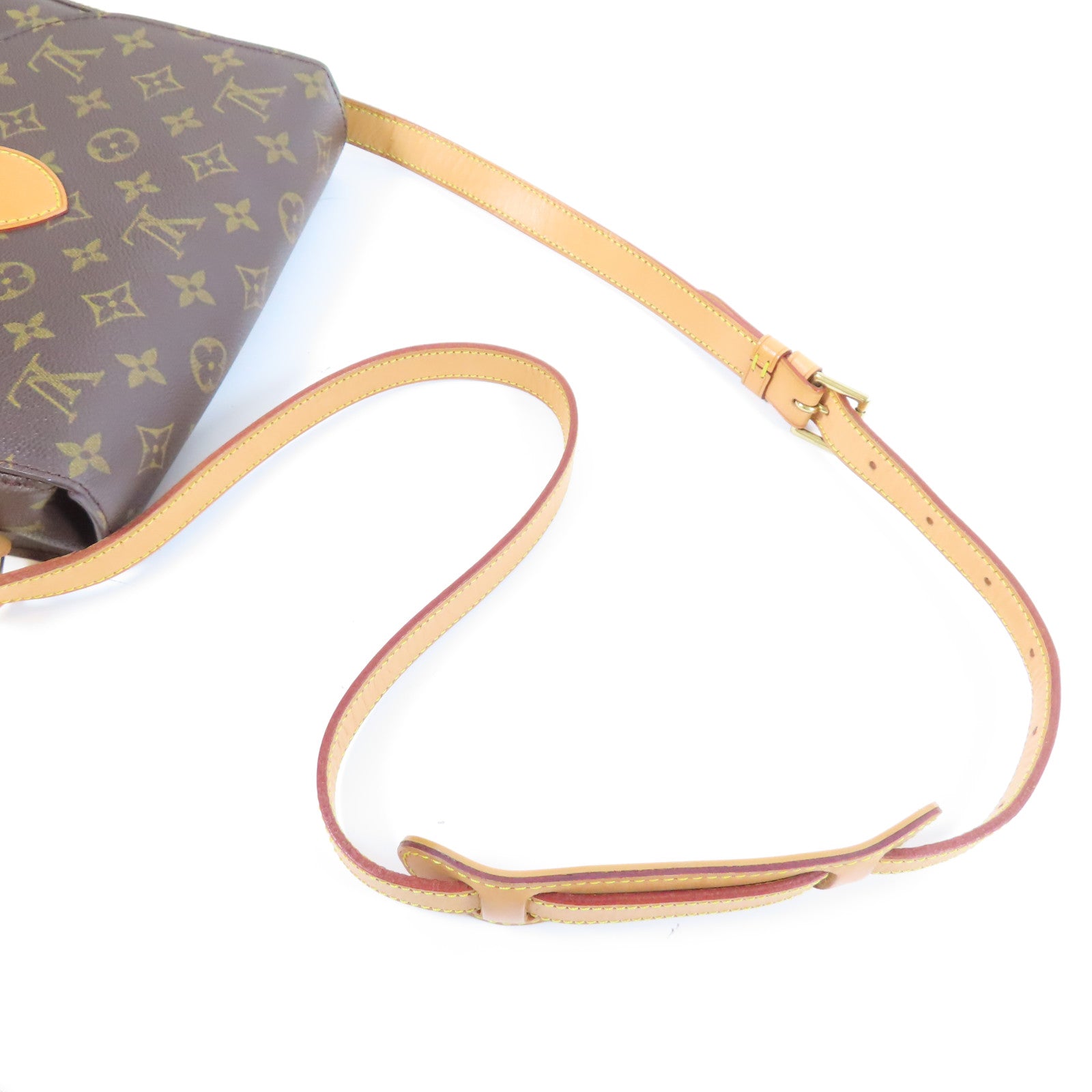 LOUIS VUITTON Monogram Saint Cloud金扣肩背袋啡色