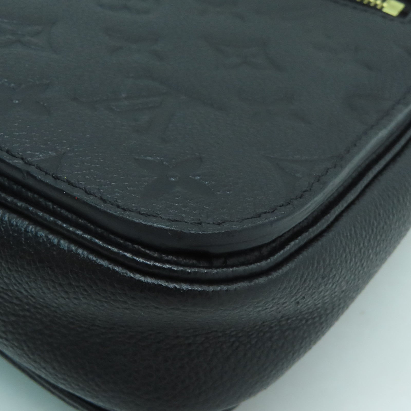LOUIS VUITTON Monogram Empreinte Pochette Metis金扣手挽肩背兩用袋黑色