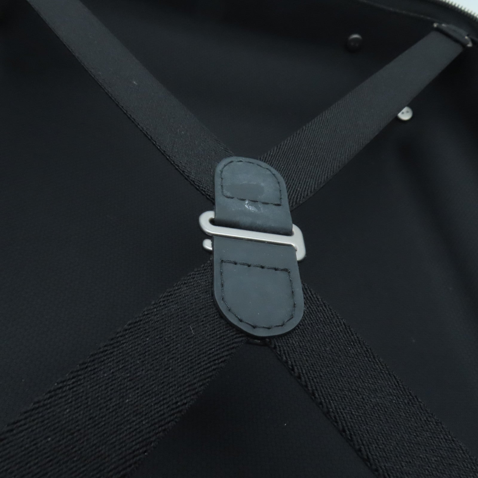 LOUIS VUITTON Monogram Eclipse Horizon 55 Silver Buckle Luggage Black
