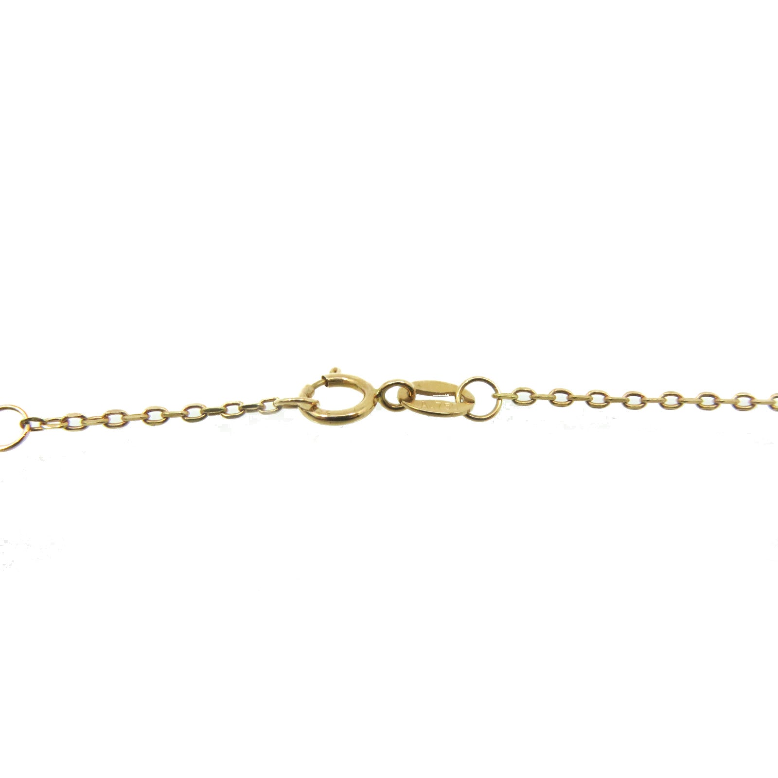 JEWELRY 【激減優惠】18K玫瑰金/0.32ct綠寶石/0.01ct鑽石Emerald Necklace項鏈