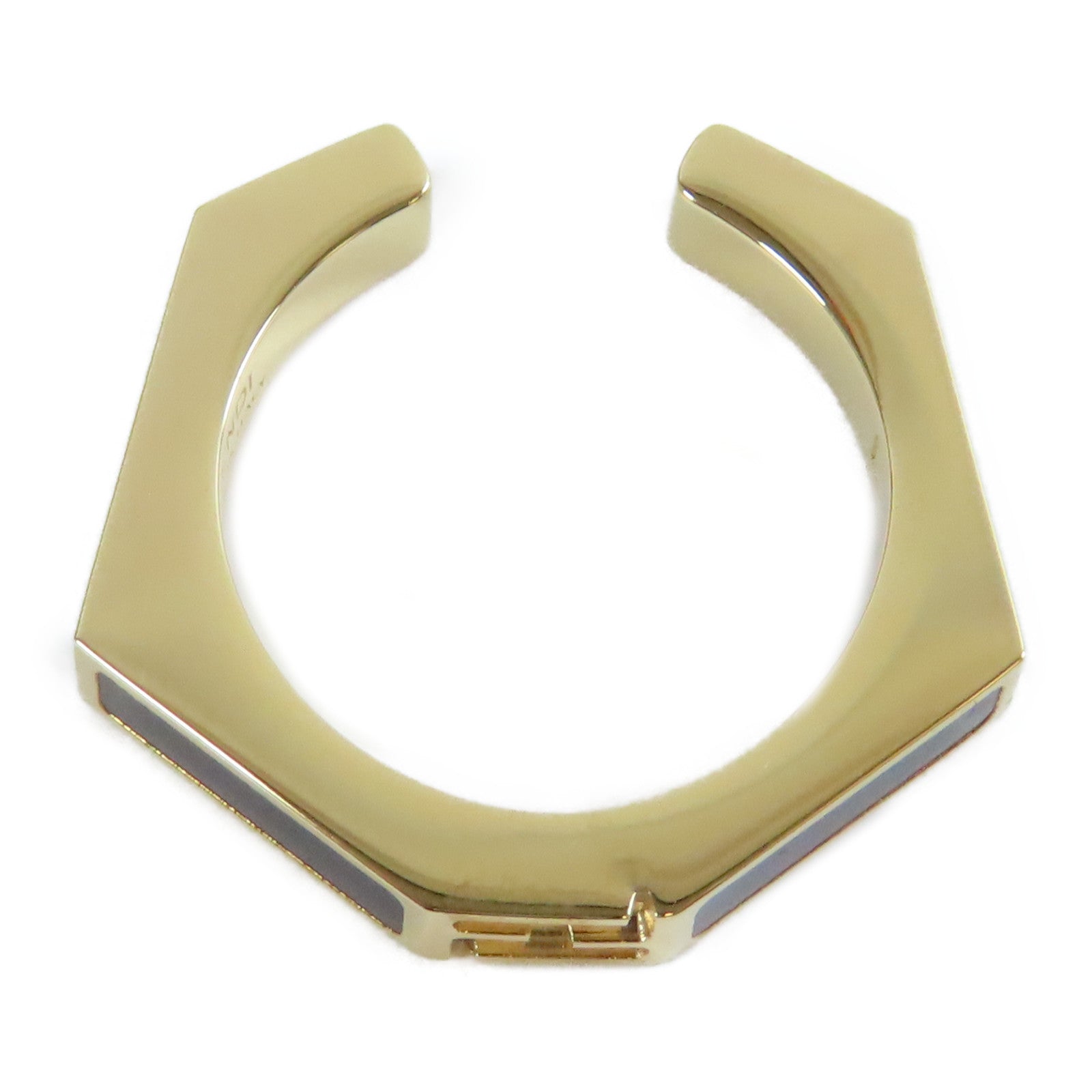 FENDI 金屬Ring戒指金色/黑色US#7.25
