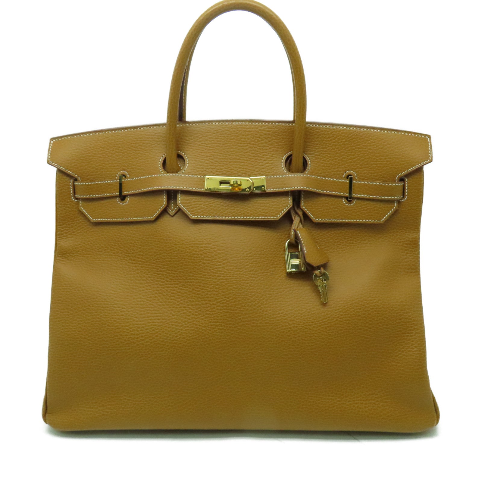 HERMES Ardennes皮革Birkin 40金扣手挽袋啡色
