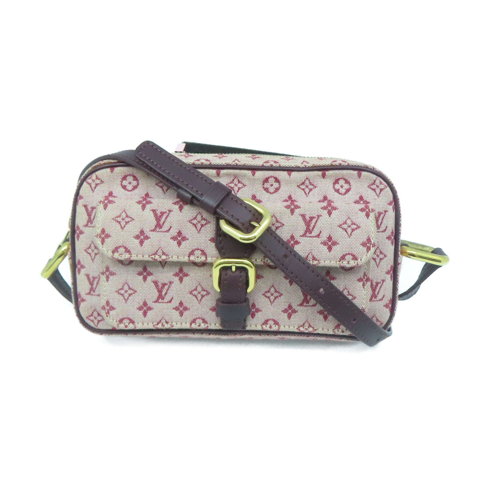 LOUIS VUITTON Monogram Mini Juliet金扣肩背袋紅色