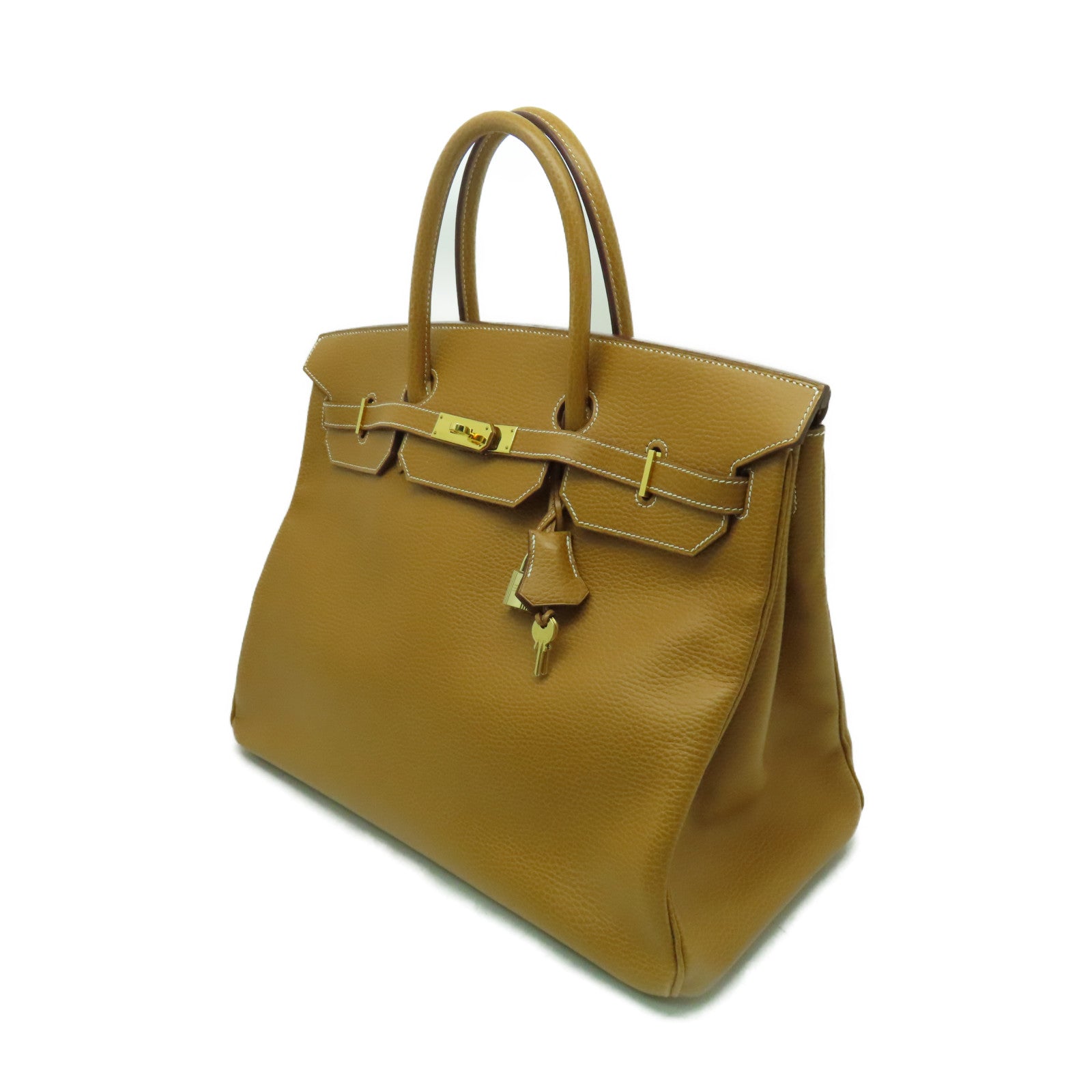 HERMES Ardennes皮革Birkin 40金扣手挽袋啡色