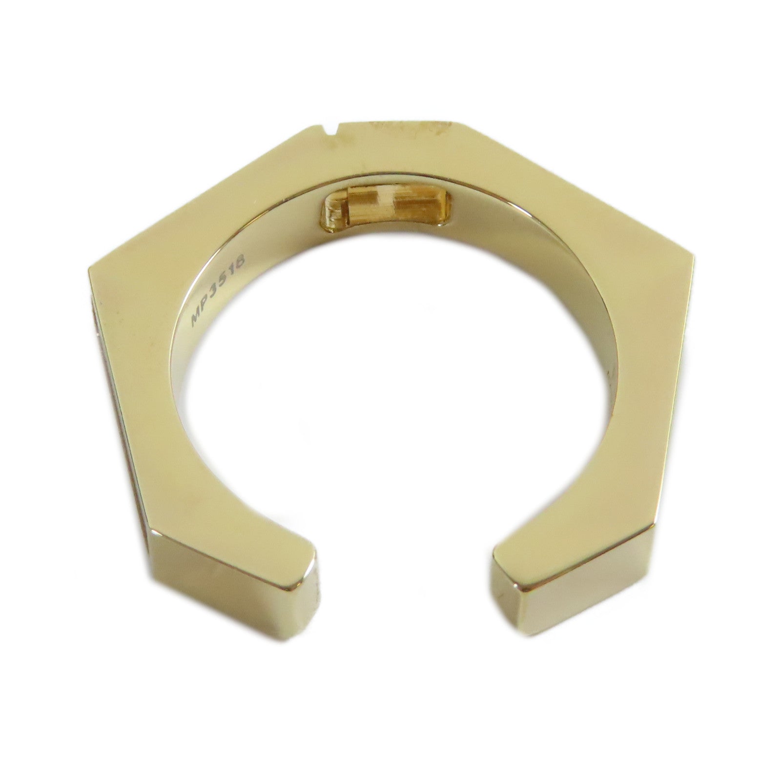 FENDI 金屬Ring戒指金色/黑色US#7.25