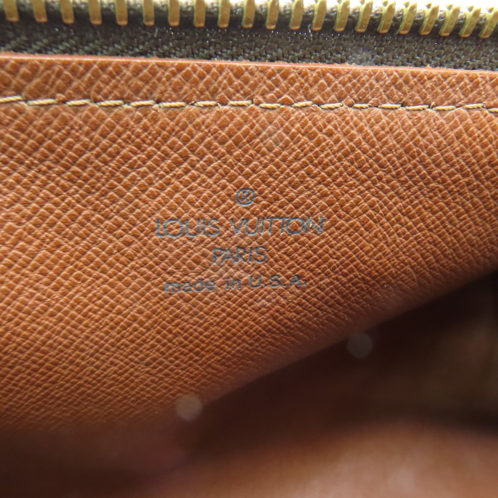 LOUIS VUITTON Monogram Papillon PM Gold Buckle Handle Bag Brown