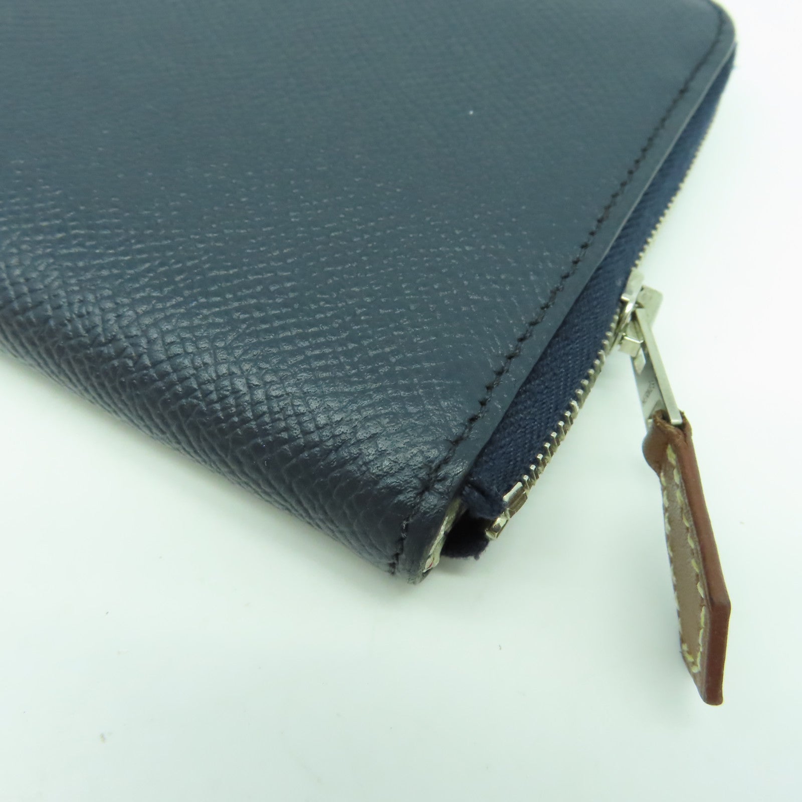 HERMES Epsom皮革Silkin Long Wallet銀扣長錢包Bleu Nuit午夜藍色