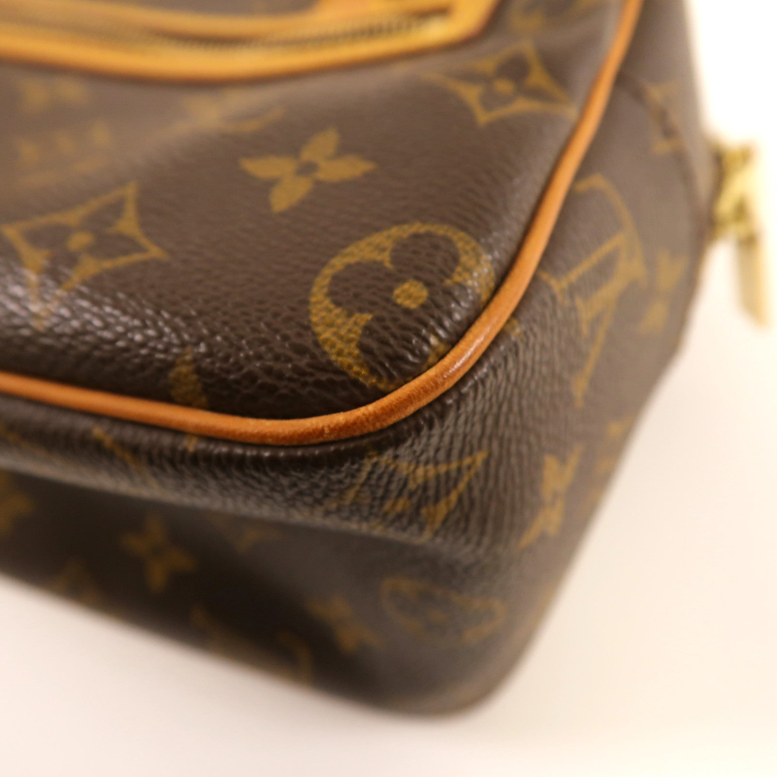 LOUIS VUITTON Monogram Cite MM金扣肩背袋啡色