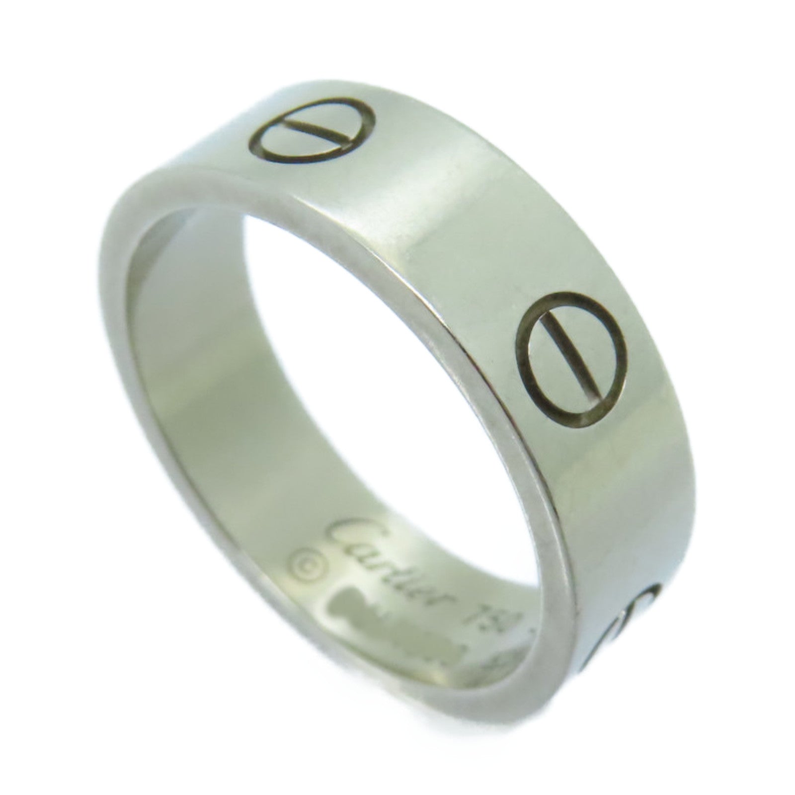 CARTIER 18K White Gold Love Ring Cartier#58/US#7.5