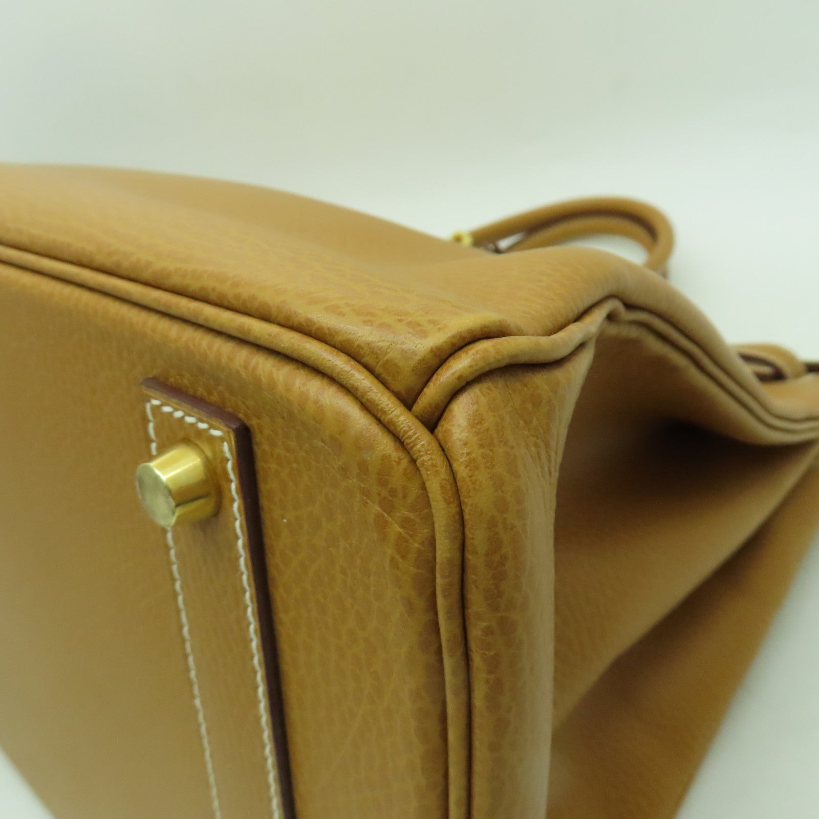 HERMES Ardennes皮革Birkin 40金扣手挽袋啡色