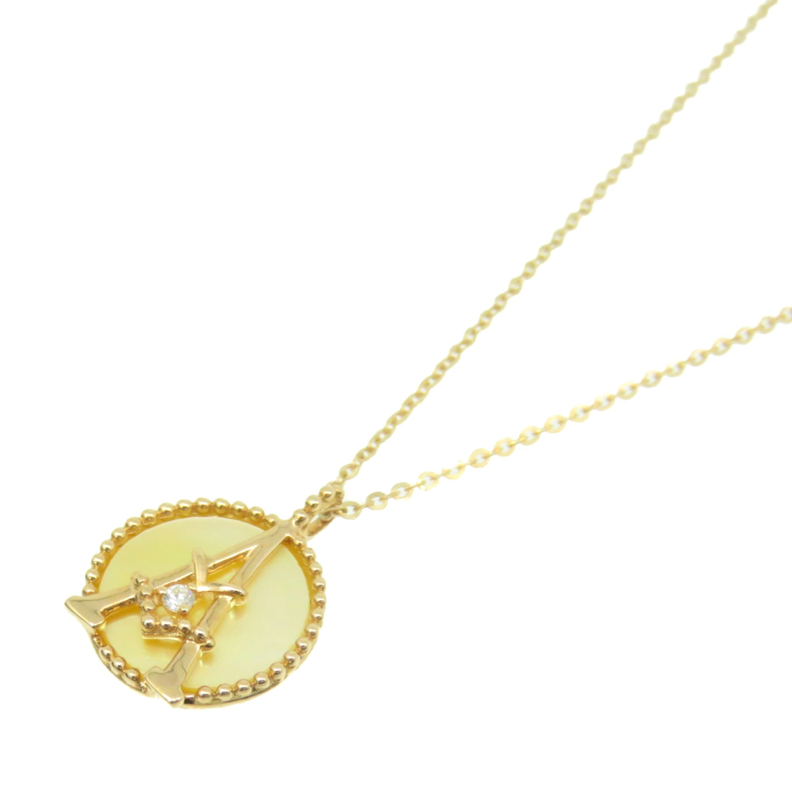 JEWELRY 【激減優惠】18K玫瑰金/1.29ct珍珠母/0.01ct鑽石Diamond Necklace項鏈