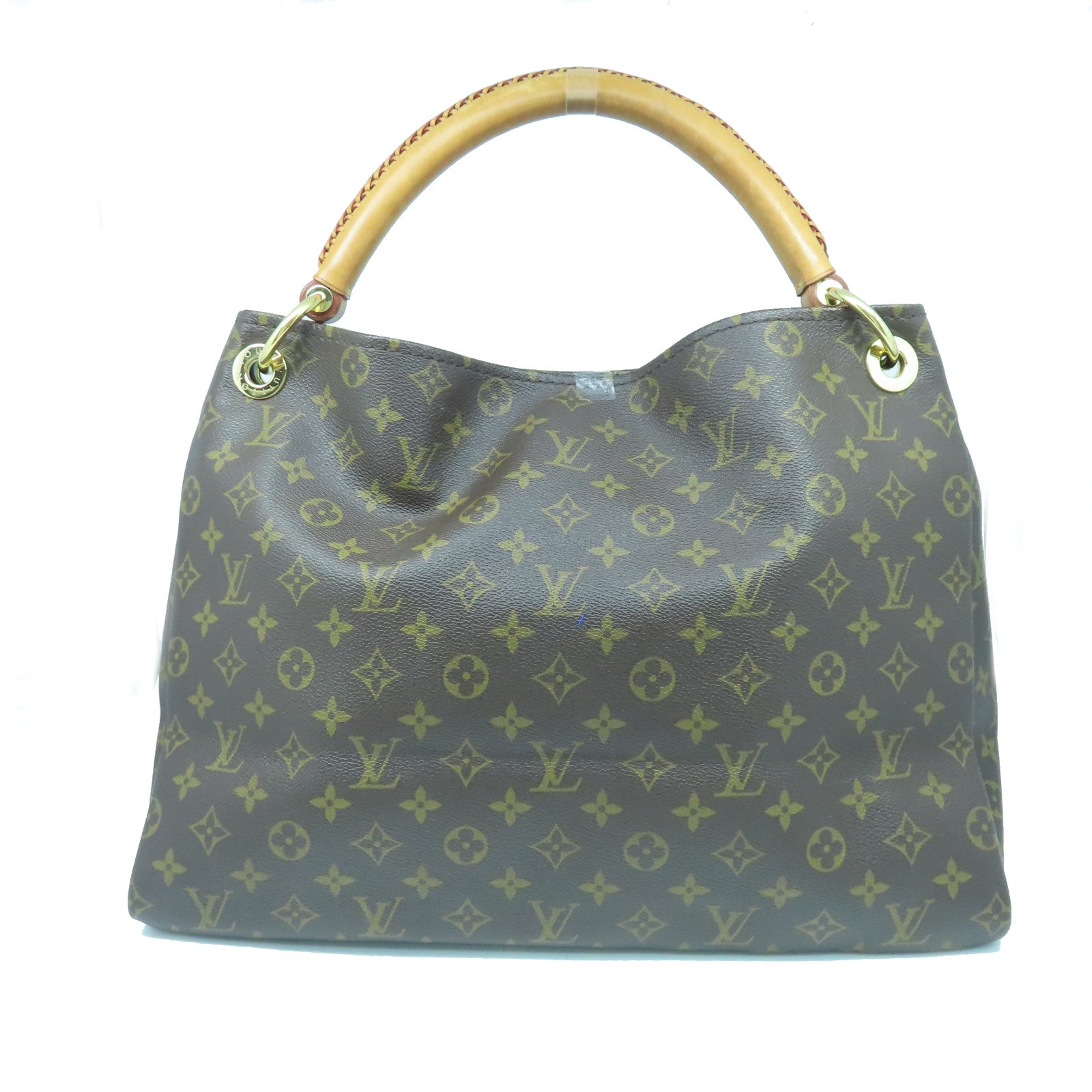 LOUIS VUITTON Monogram Artsy MM Gold Buckle Shoulder Bag Brown