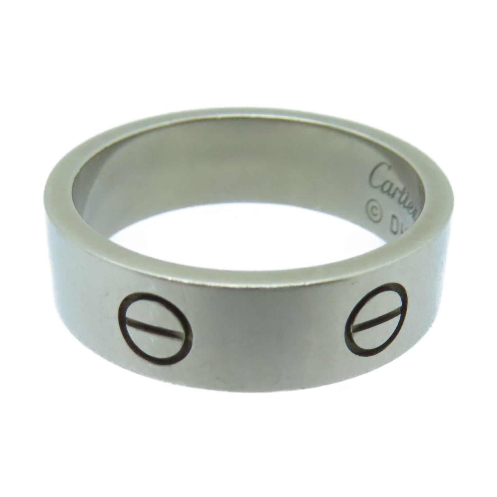 CARTIER 18K White Gold Love Ring Cartier#58/US#7.5