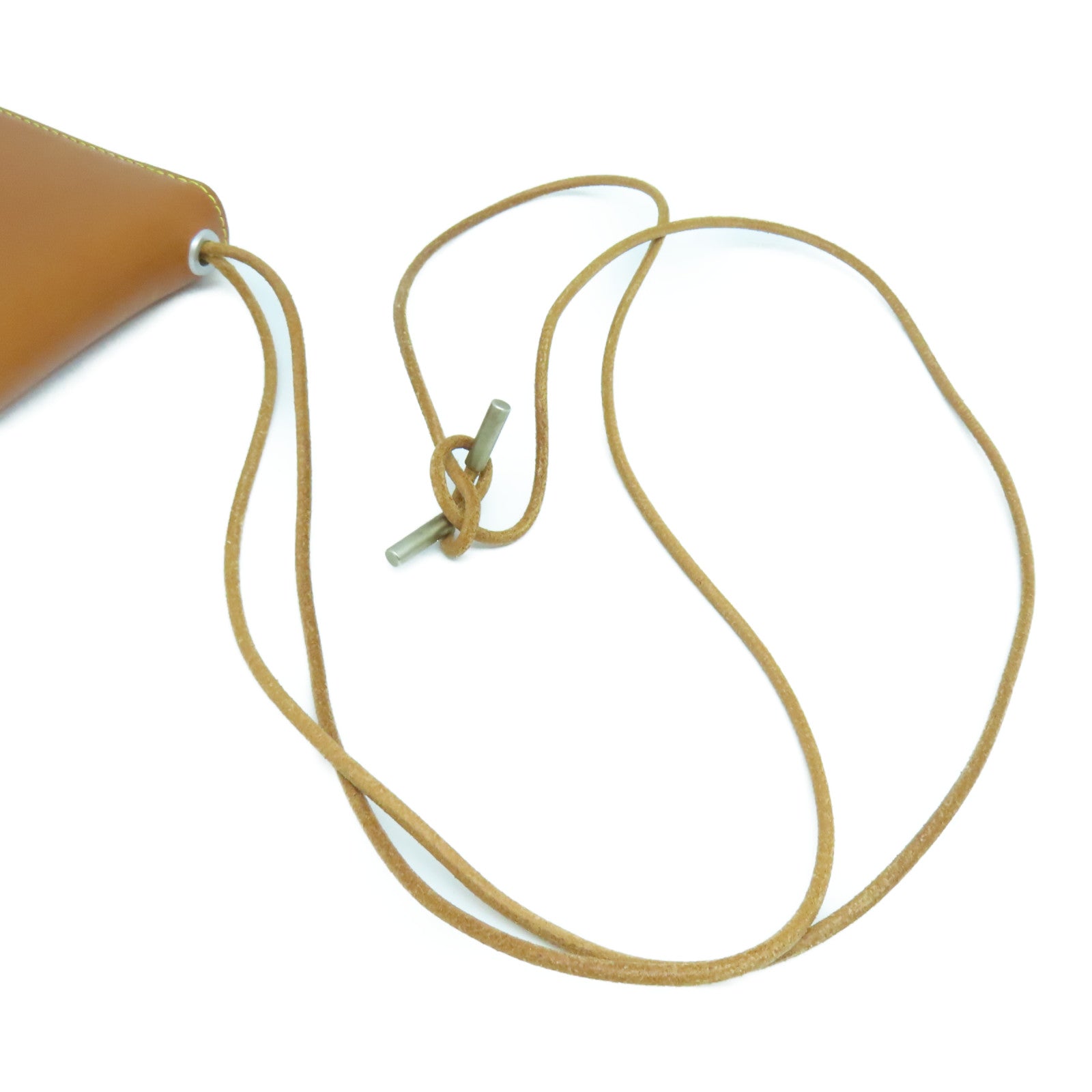 LOUIS VUITTON 牛皮皮革Wallet With Strap銀扣錢包啡色