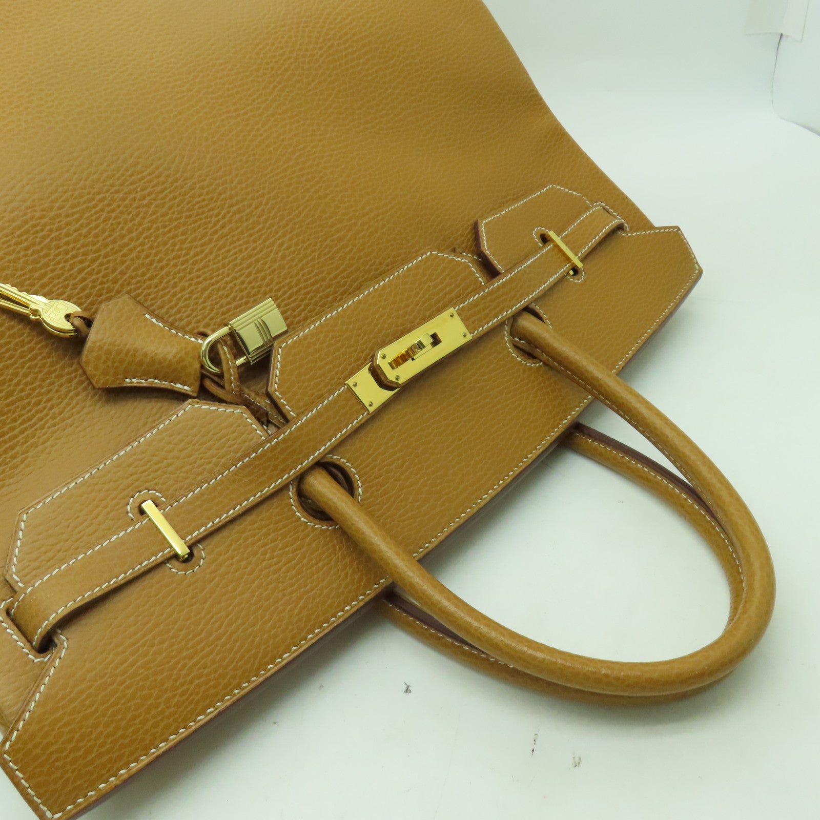 HERMES Ardennes皮革Birkin 40金扣手挽袋啡色