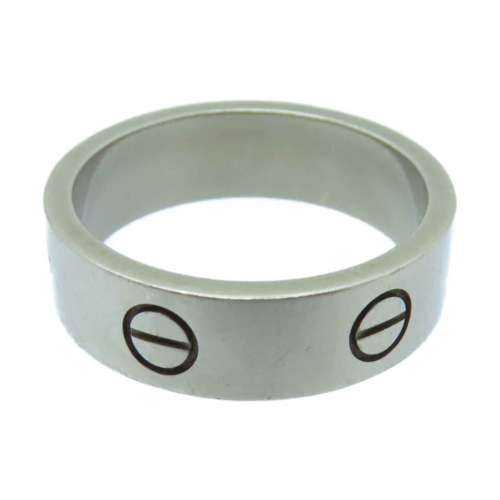 CARTIER 18K White Gold Love Ring Cartier#58/US#7.5