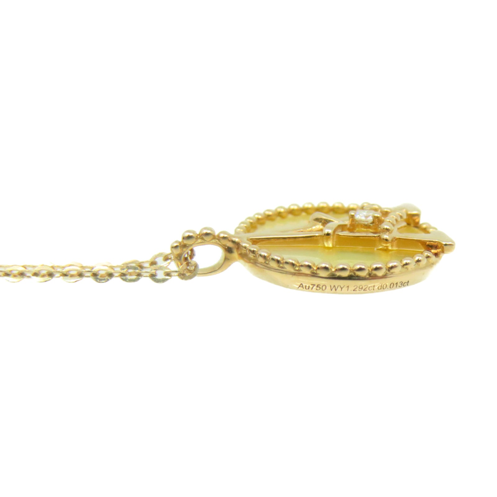 JEWELRY 【激減優惠】18K玫瑰金/1.29ct珍珠母/0.01ct鑽石Diamond Necklace項鏈
