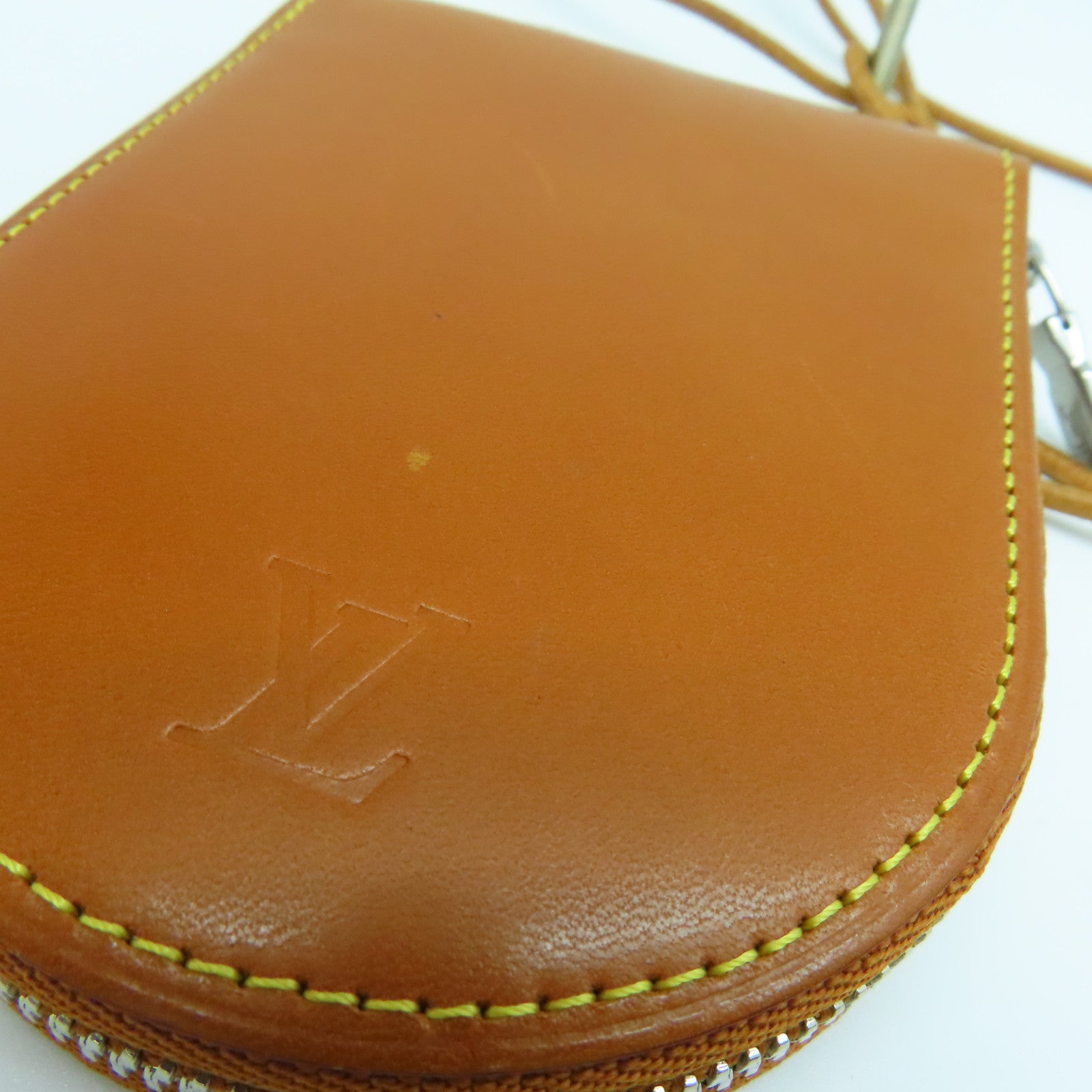LOUIS VUITTON 牛皮皮革Wallet With Strap銀扣錢包啡色