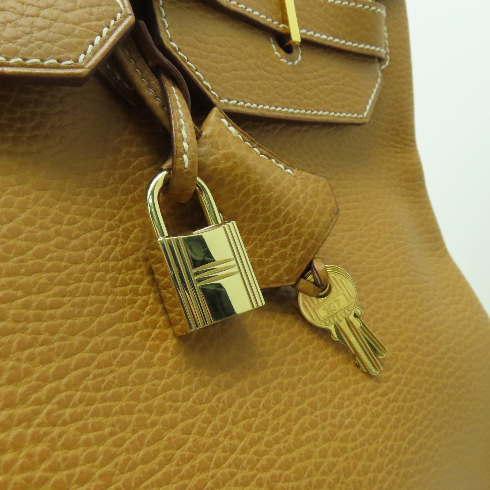 HERMES Ardennes皮革Birkin 40金扣手挽袋啡色