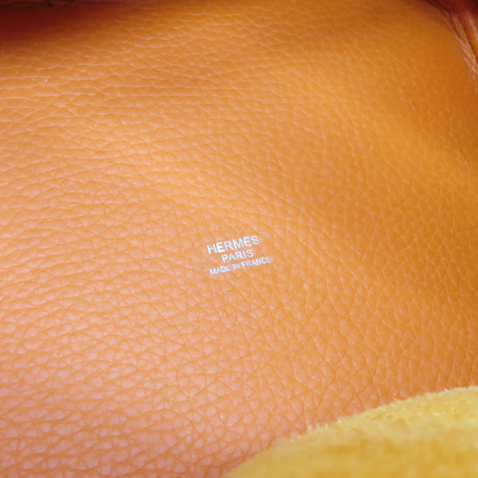HERMES Taurillon Clemence皮革Picotin MM銀扣手挽袋橙色