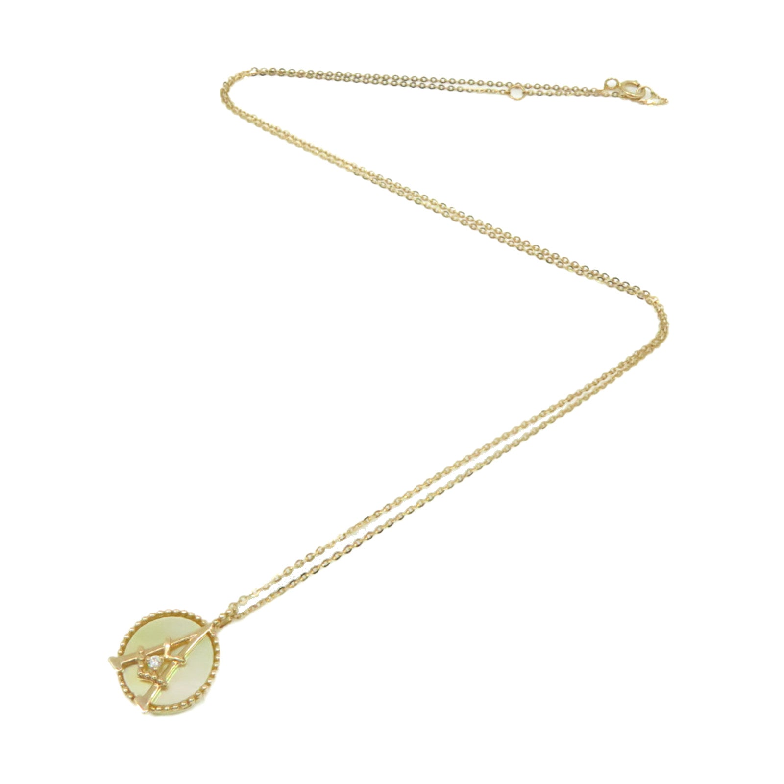 JEWELRY 【激減優惠】18K玫瑰金/1.29ct珍珠母/0.01ct鑽石Diamond Necklace項鏈
