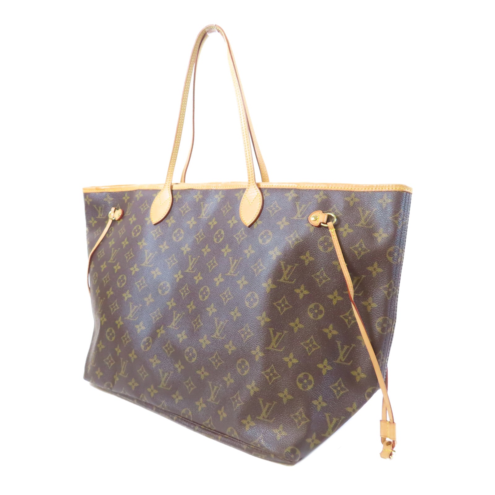 LOUIS VUITTON Monogram Neverfull GM金扣肩背袋啡色