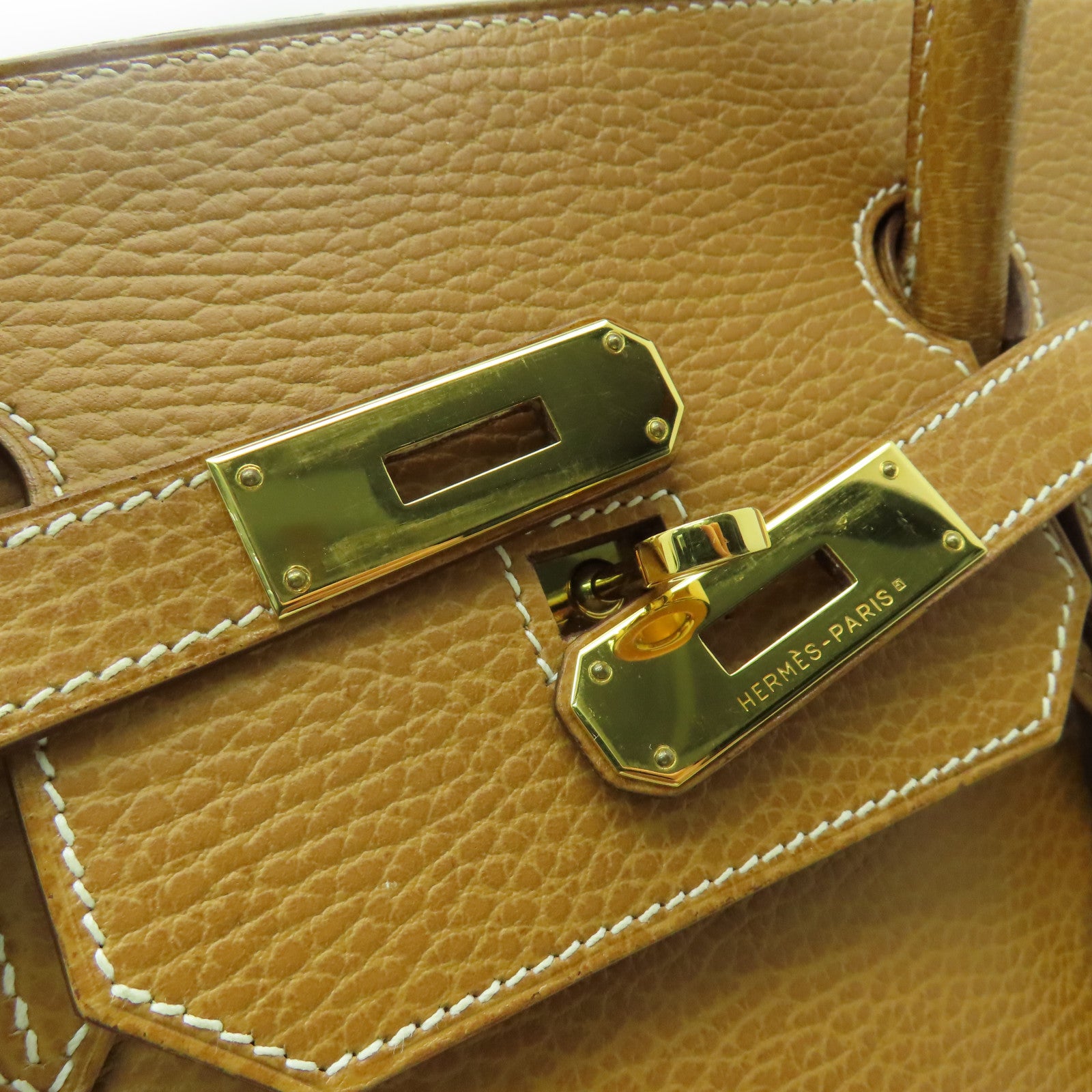 HERMES Ardennes皮革Birkin 40金扣手挽袋啡色