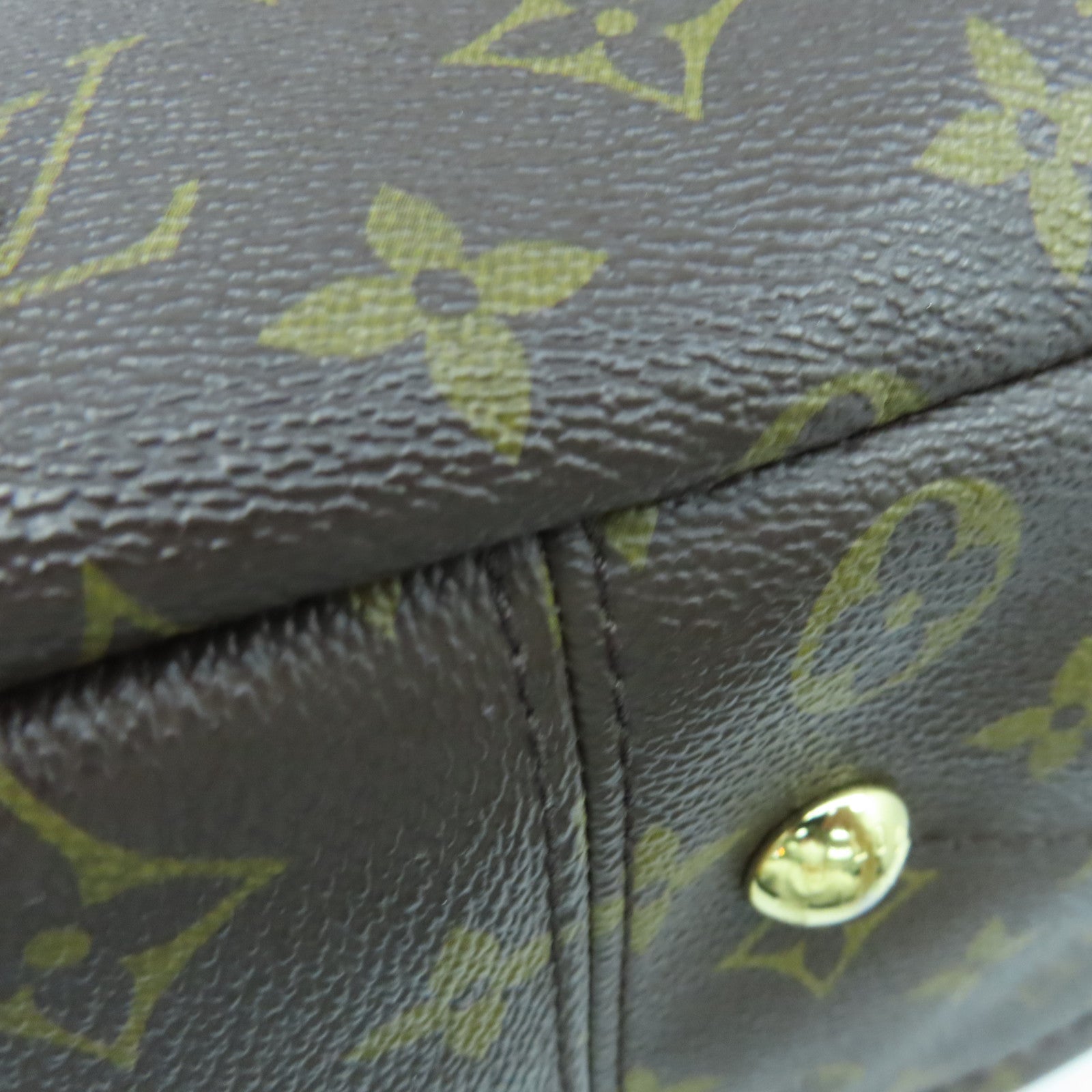 LOUIS VUITTON Monogram Artsy MM Gold Buckle Shoulder Bag Brown
