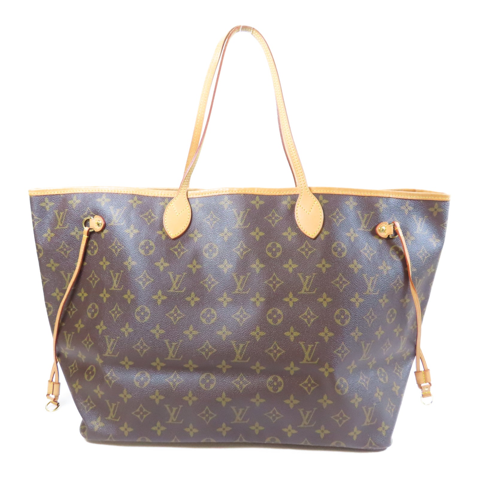 LOUIS VUITTON Monogram Neverfull GM金扣肩背袋啡色