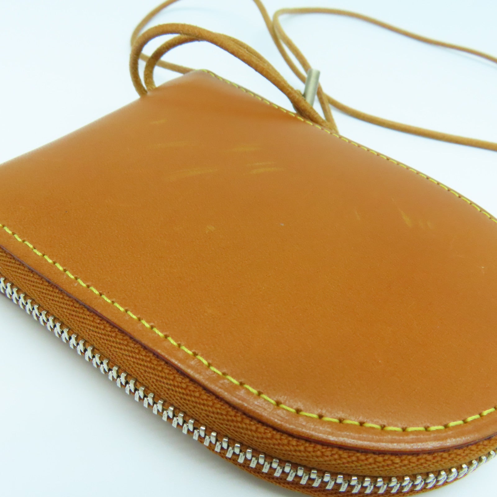 LOUIS VUITTON 牛皮皮革Wallet With Strap銀扣錢包啡色