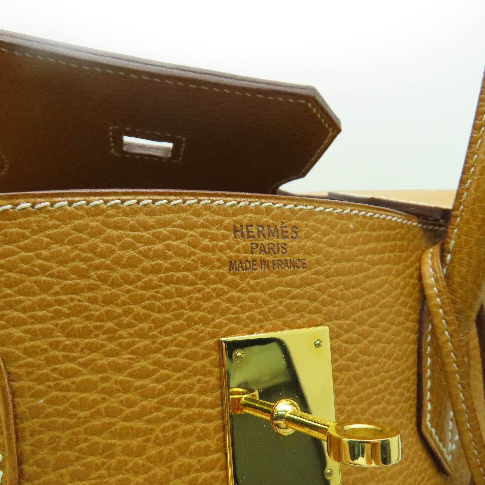 HERMES Ardennes皮革Birkin 40金扣手挽袋啡色